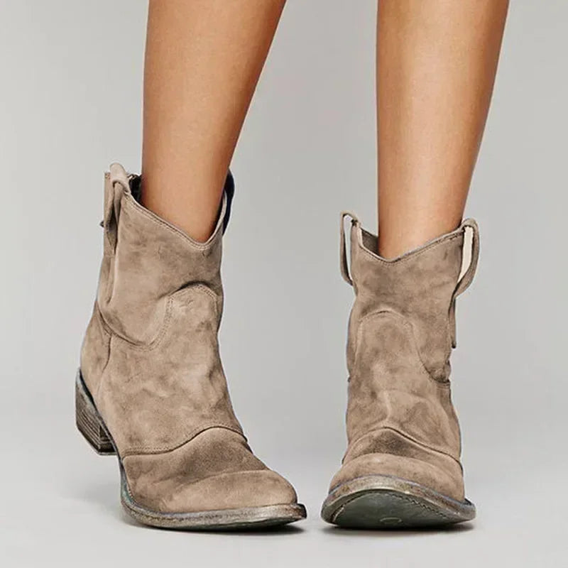 Women's Suede Boots — CYRINE